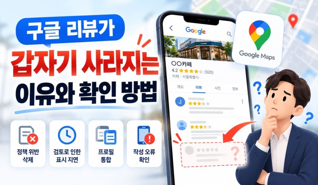 구글 리뷰가 갑자기 사라지는 이유와 확인 방법