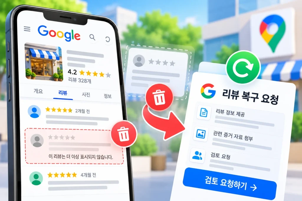 사라진 구글 리뷰 복구 요청 방법과 검토 절차
