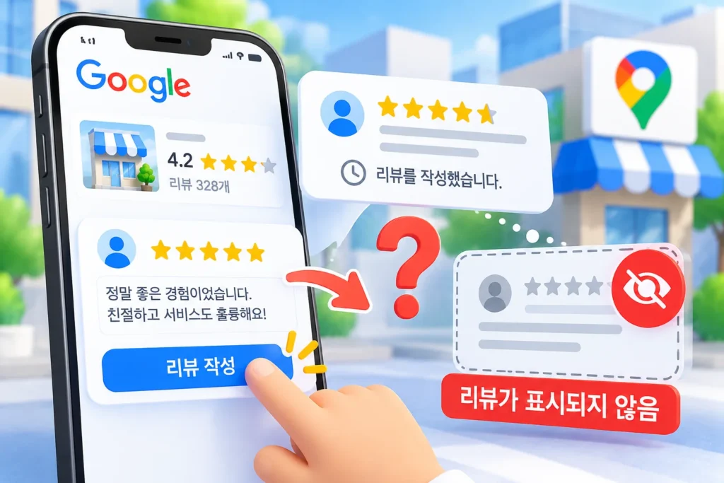 구글 리뷰를 작성했는데 표시되지 않는 이유