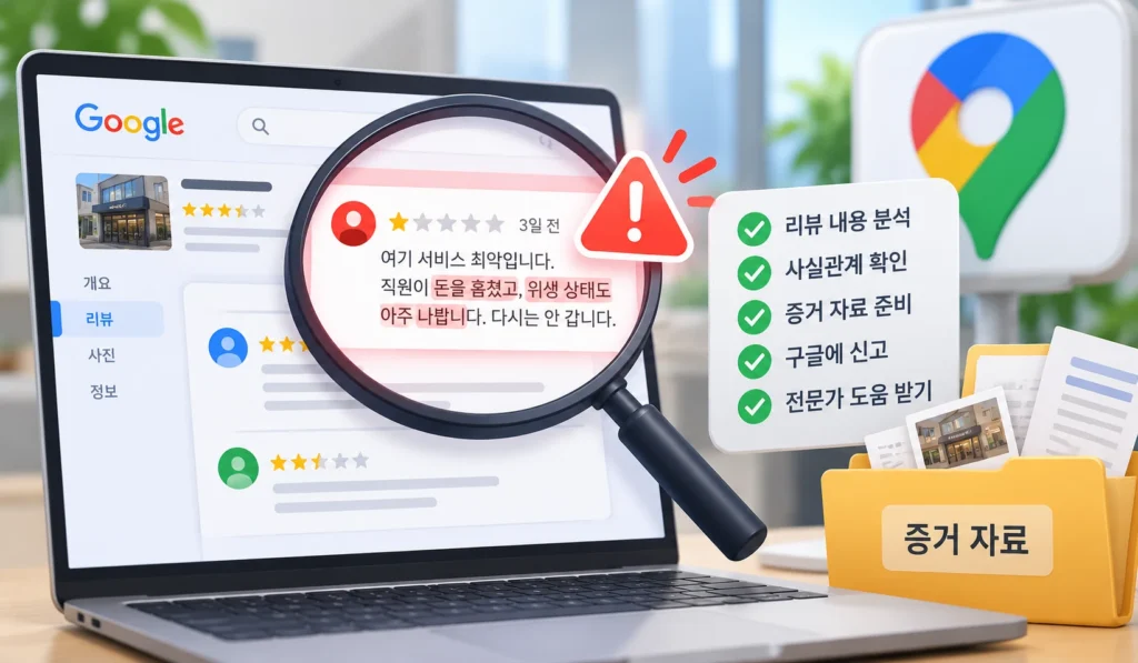 허위사실이 포함된 구글 리뷰에 대응하는 방법